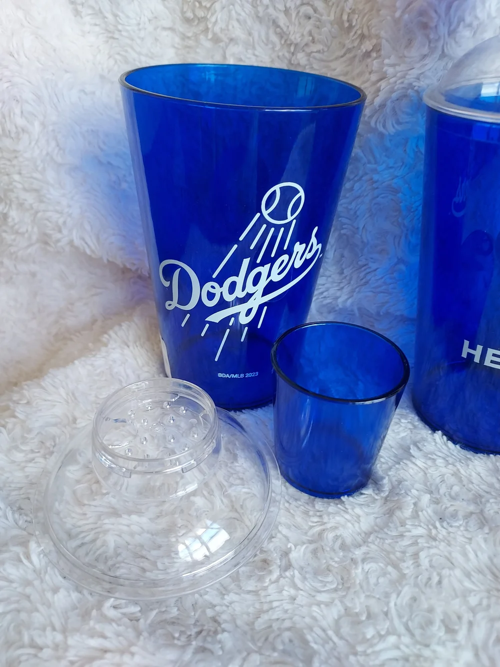 Los Angeles Dodgers Baseball Blue Shaker Tumblers (Set of 2) Mixology Bar Wear